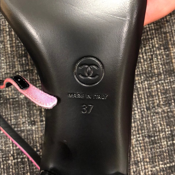 Chanel printed open shoes - Picture 4 of 4